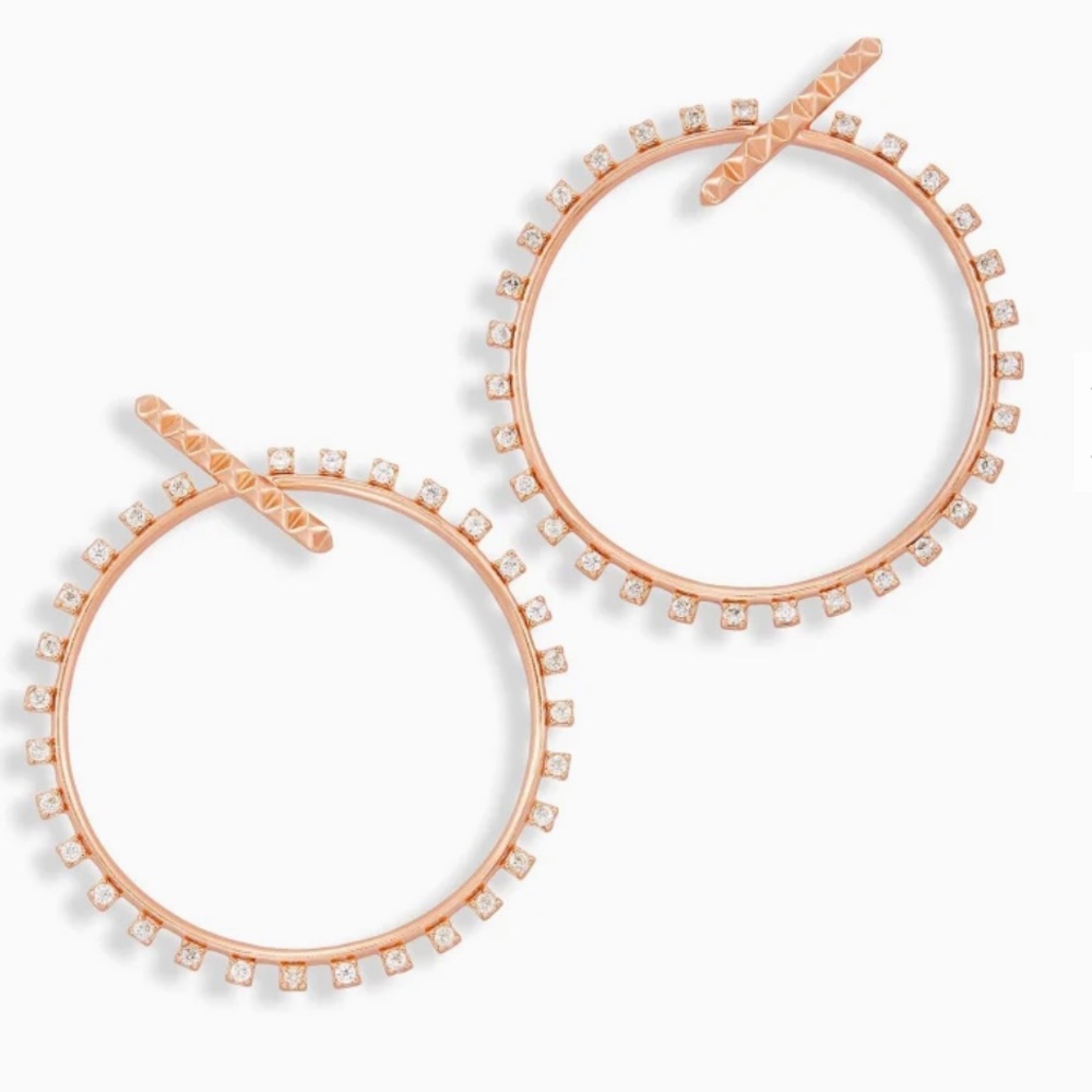 Kendra Scott Charlie Grace Rose Gold Earrings - Picture 2 of 3